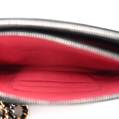 Chanel Aged Calfskin Quilted Small Gabrielle Clutch With Chain Black 6 of 12