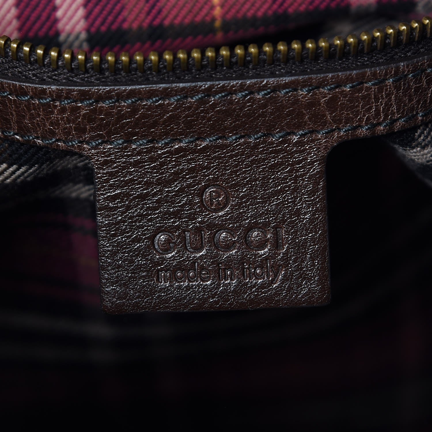 Gucci Crystal Monogram Fringe Babouska Satchel Brown 6 of 7