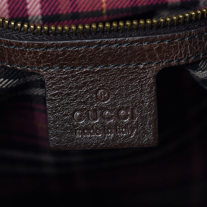 Gucci Crystal Monogram Fringe Babouska Satchel Brown 6 of 7