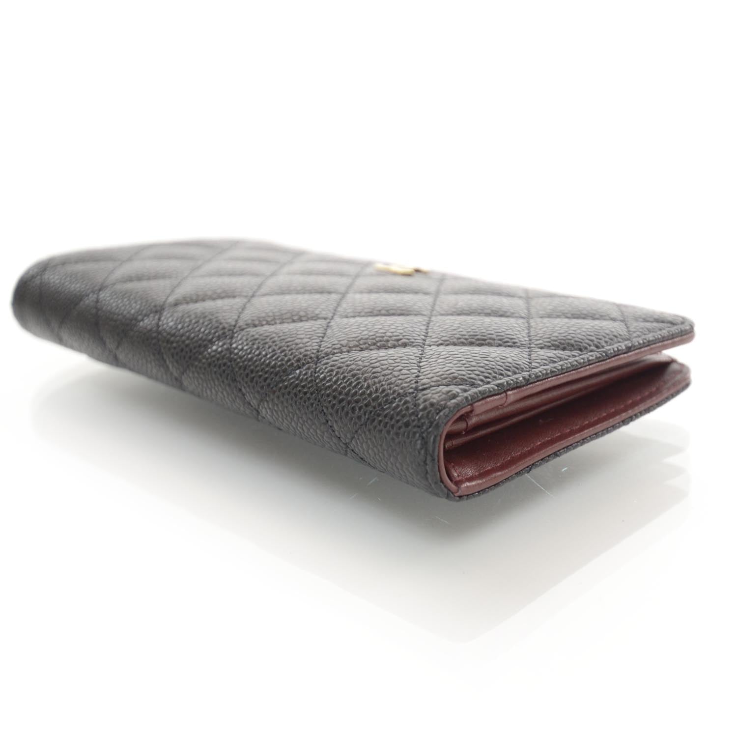 Chanel Caviar Quilted Yen Wallet Black 3 of 8