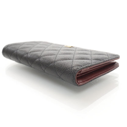 Chanel Caviar Quilted Yen Wallet Black 3 of 8