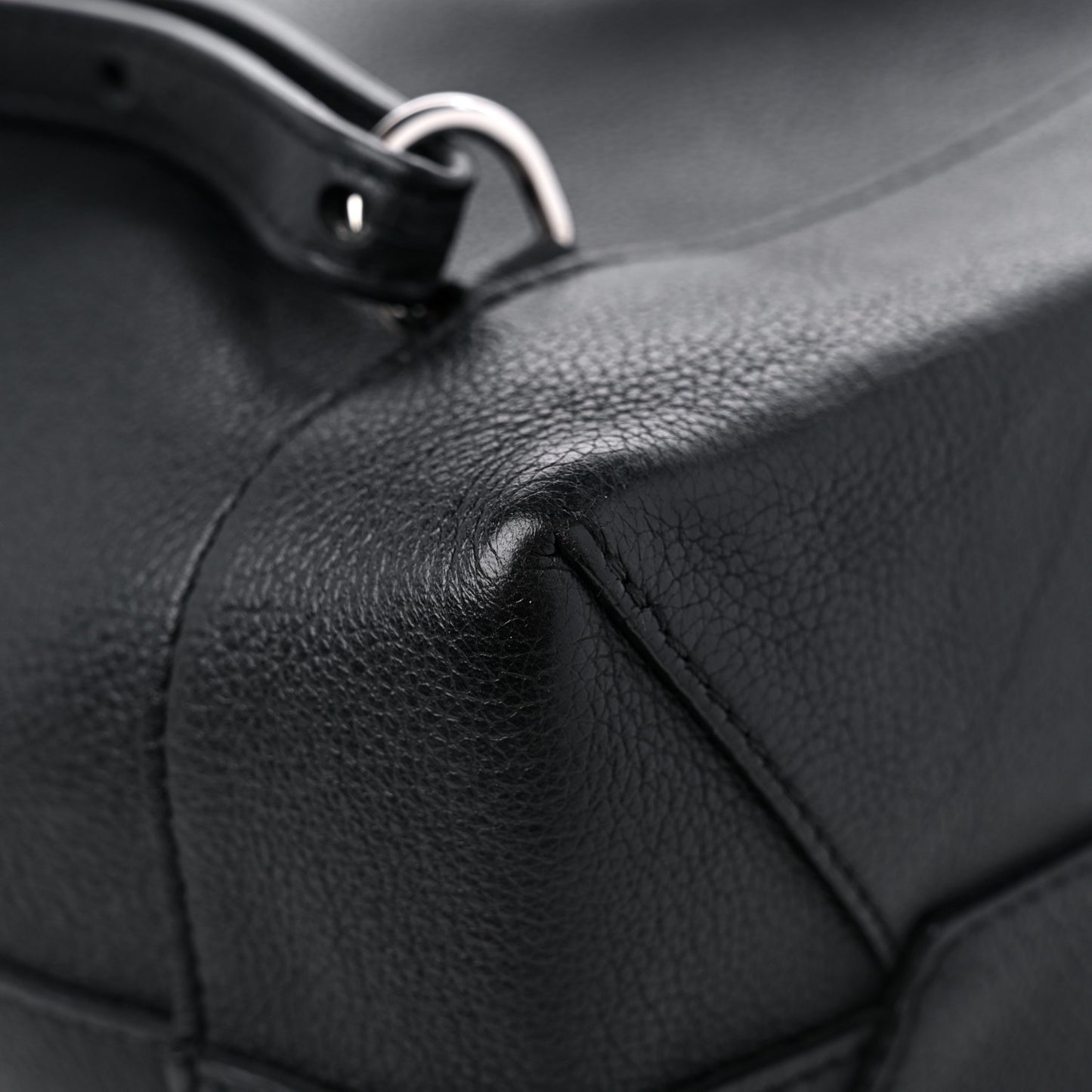 Calfskin Lockme Backpack Black
