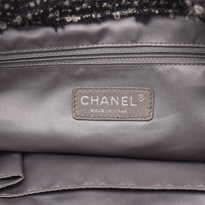 Chanel Tweed Lambskin Drawstring Tweedy Tote Brown 6 of 14