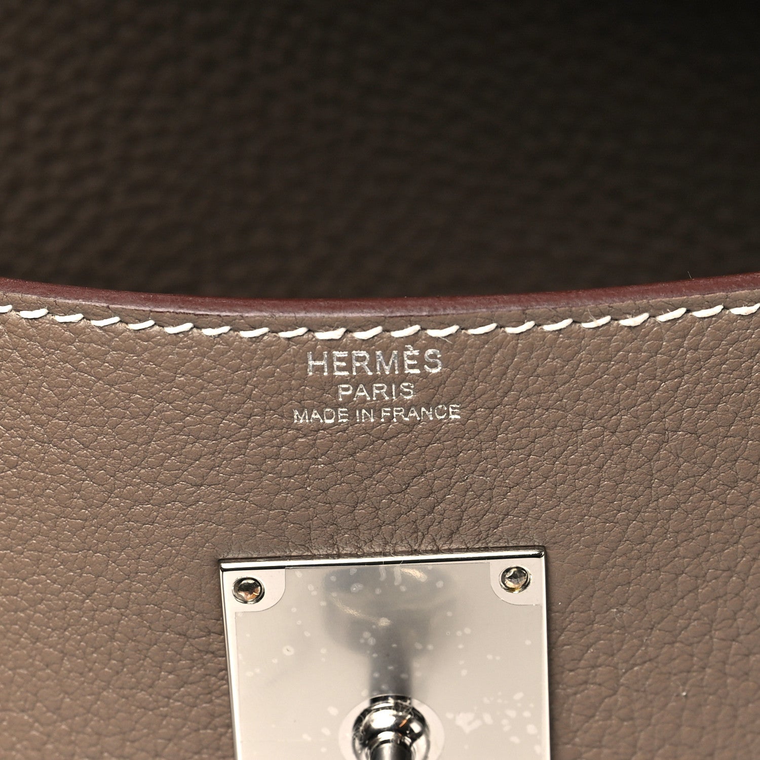 Hermes Togo Kelly Messenger PM Etoupe 6 of 11