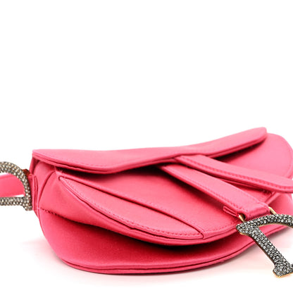 Christian Dior Satin Crystal Mini Saddle Bag Light Shock 8 of 9