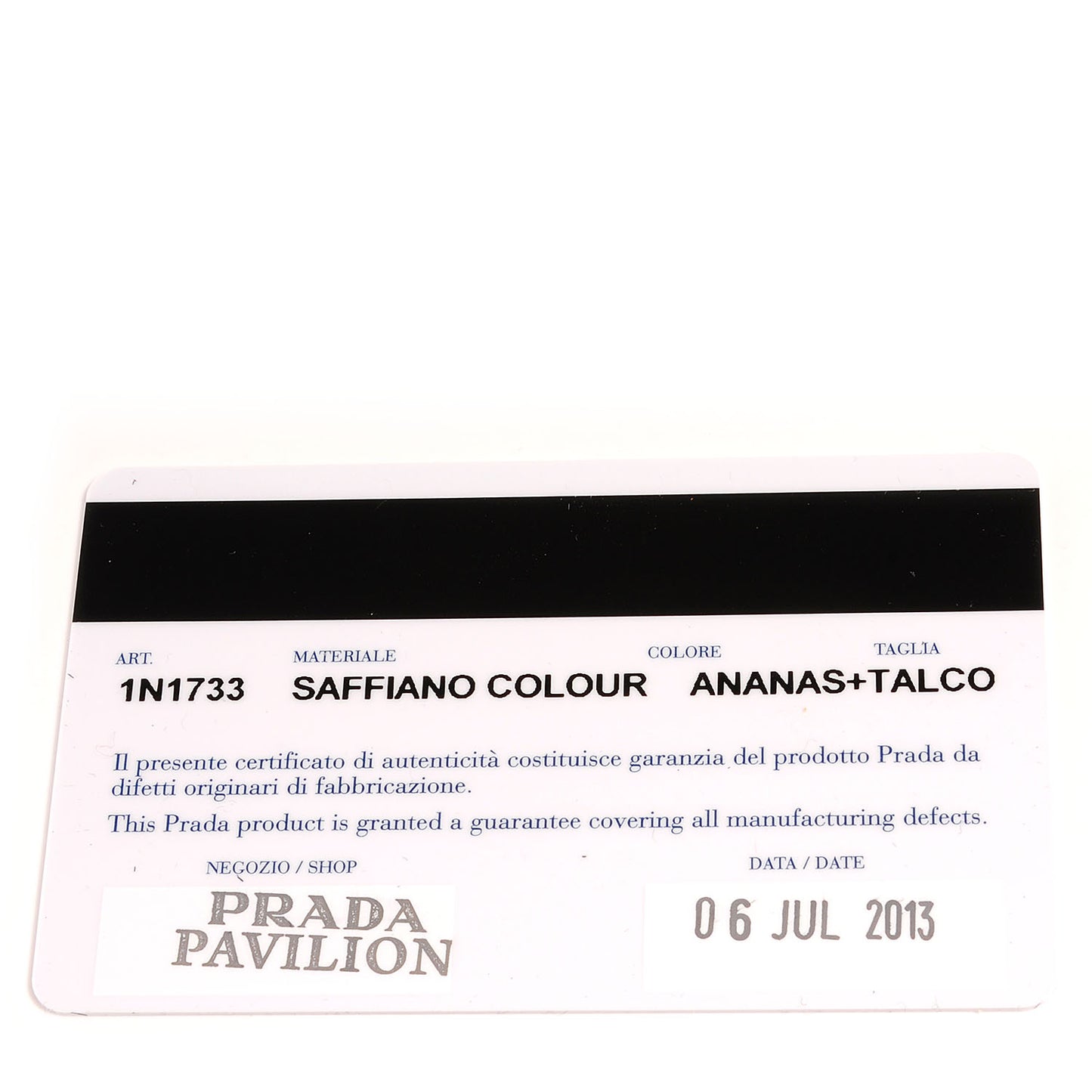 Saffiano Colour Bi-Color Pochette Ananas Talco