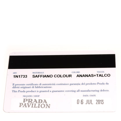 Prada Saffiano Colour Bi-Color Pochette Ananas Talco 7 of 9