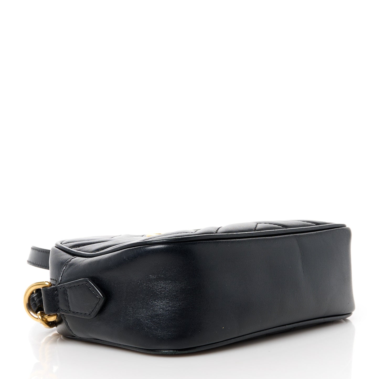 Calfskin Matelasse Mini GG Marmont Chain Shoulder Bag Black