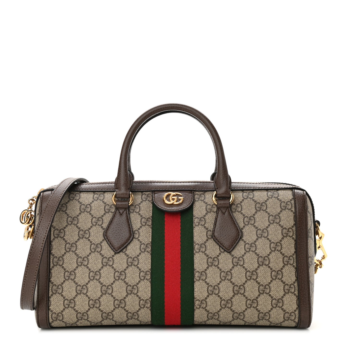 GG Supreme Monogram Web Medium Ophidia Boston Brown