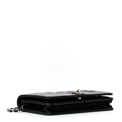 Chanel Caviar Quilted Vintage Mademoiselle Wallet On Chain WOC Black 6 of 10