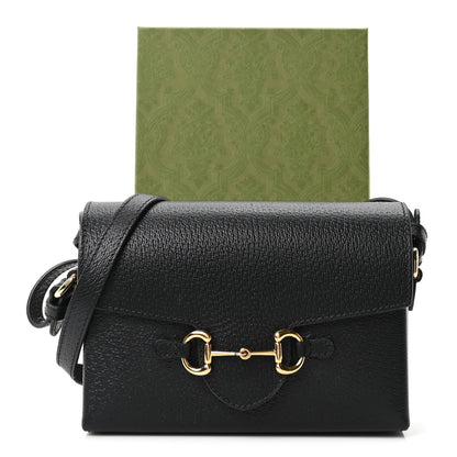 Gucci Calfskin Horsebit 1955 Shoulder Bag Black 10 of 10