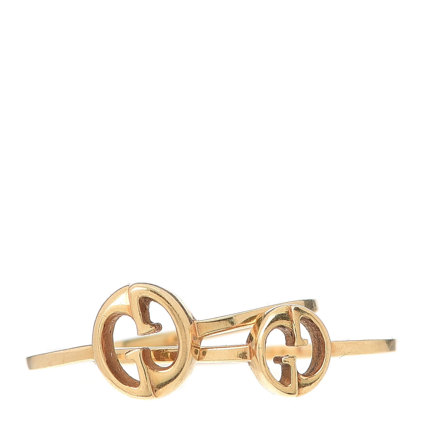 18K Yellow Gold Double Connected Ring Set 53 6.25