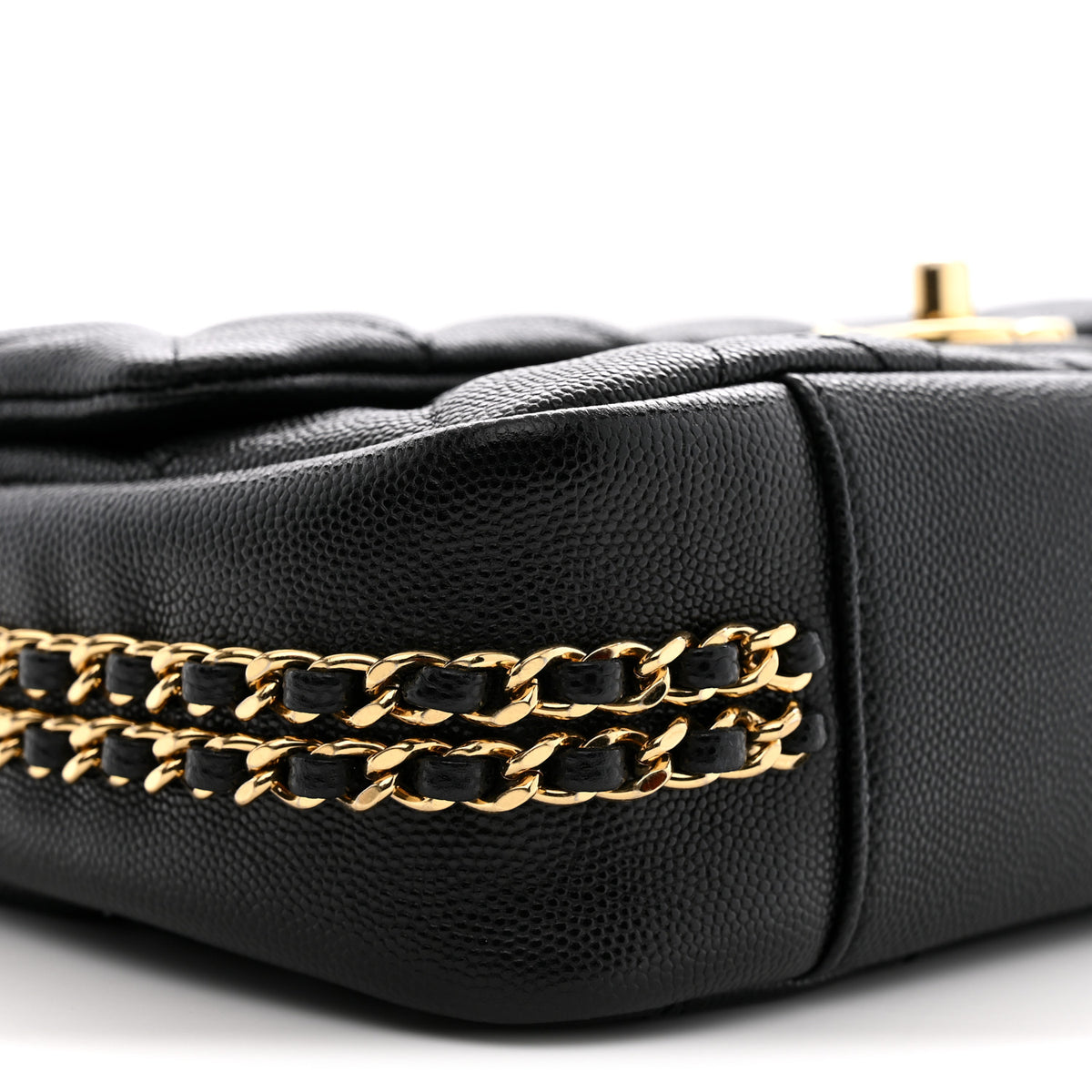 Caviar Quilted Small CC You Flap Black