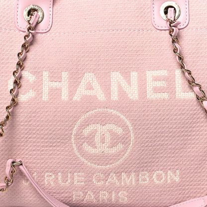 Chanel Mixed Fibers Small Deauville Tote Pink 9 of 12
