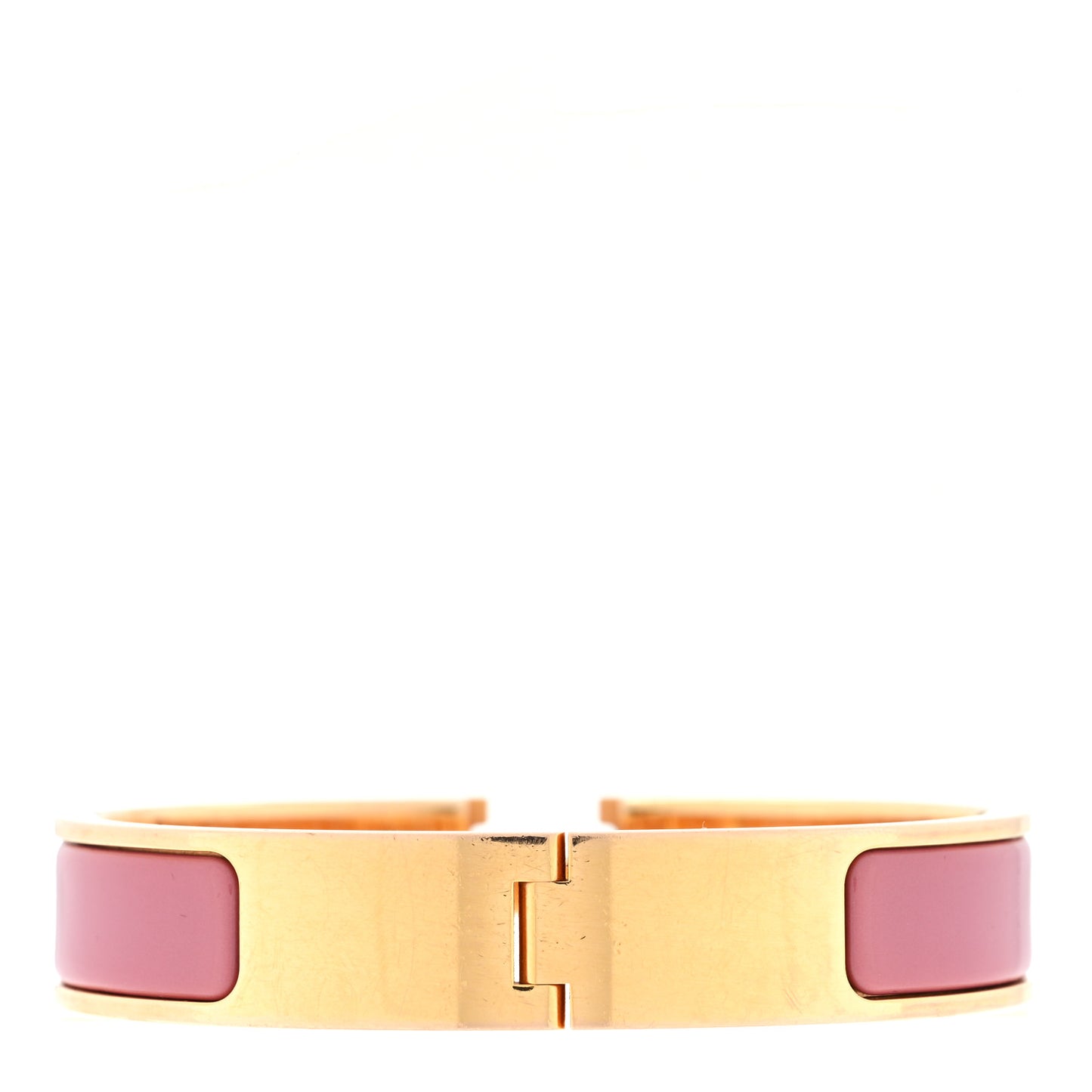 Enamel Narrow Clic Clac H Bracelet PM Rose Velours