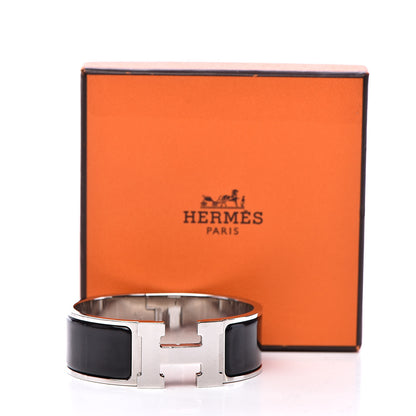 Hermes Enamel Wide Clic Clac H Bracelet PM Black 6 of 6