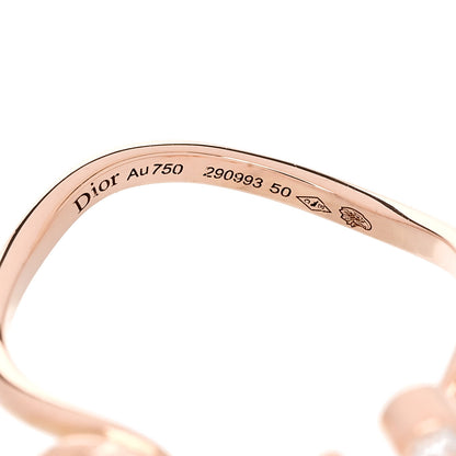 Christian Dior 18K Rose Gold Diamond Oui Ring 50 5.25 4 of 4