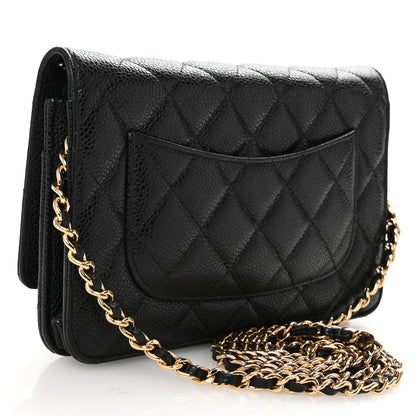 Chanel Caviar Quilted Wallet on Chain WOC Black 3 of 11
