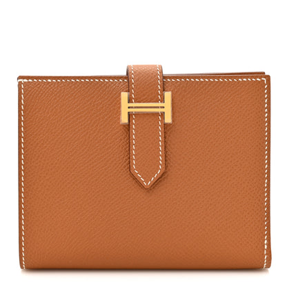 Hermes Epsom Bearn Compact Wallet Gold 1 of 9