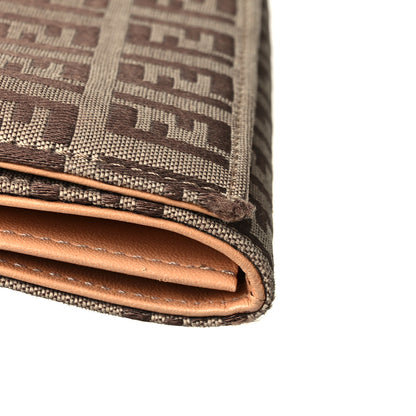 Fendi Zucchino Continental Wallet Brown 11 of 12