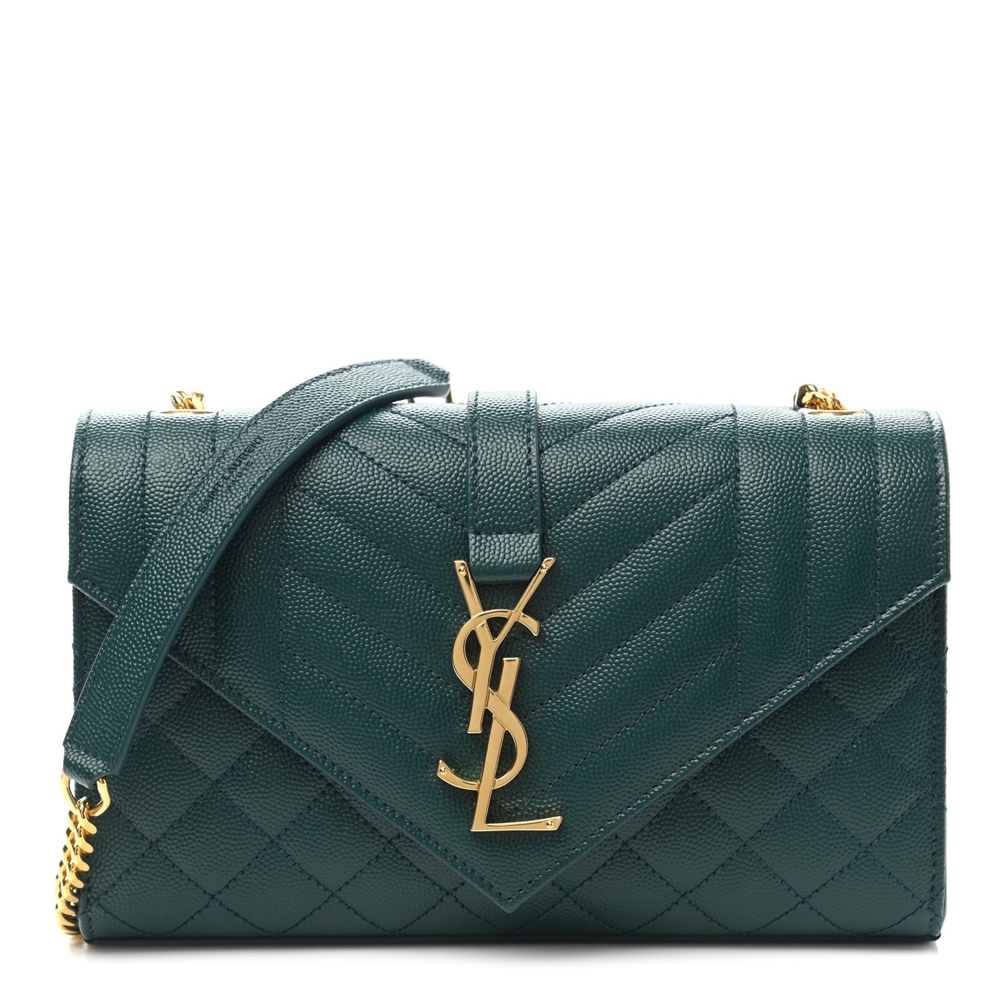 Grain De Poudre Textured Mixed Matelasse Triquilt Small Monogram Satchel Sea Turquoise