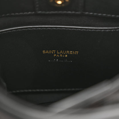 Saint Laurent Lambskin Quilted Monogram Sade Hobo Black 6 of 10