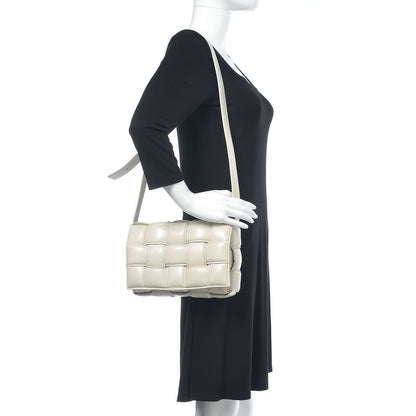 Bottega Veneta Paper Calfskin Maxi Intreccio Padded Cassette Crossbody Bag White 2 of 9