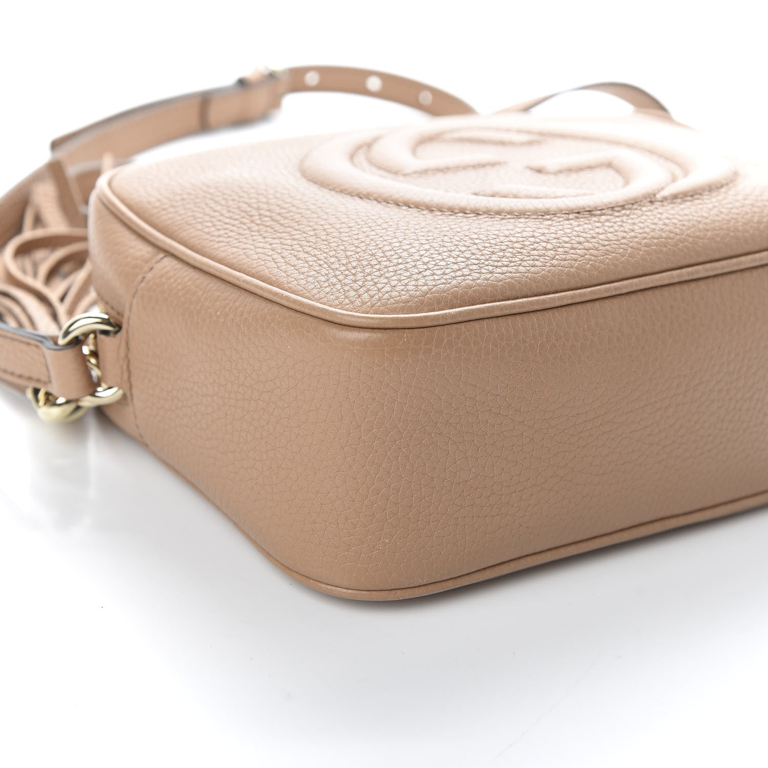 Gucci Pebbled Calfskin Small Soho Disco Bag Camelia 8 of 11