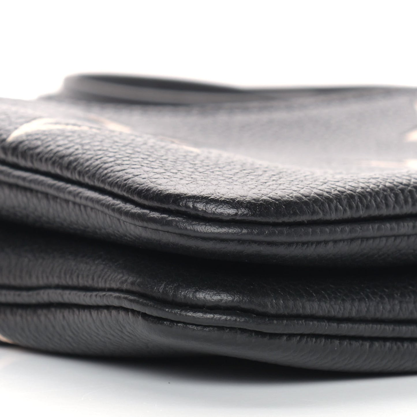 Empreinte Monogram Giant Double Zip Pochette Black Cream
