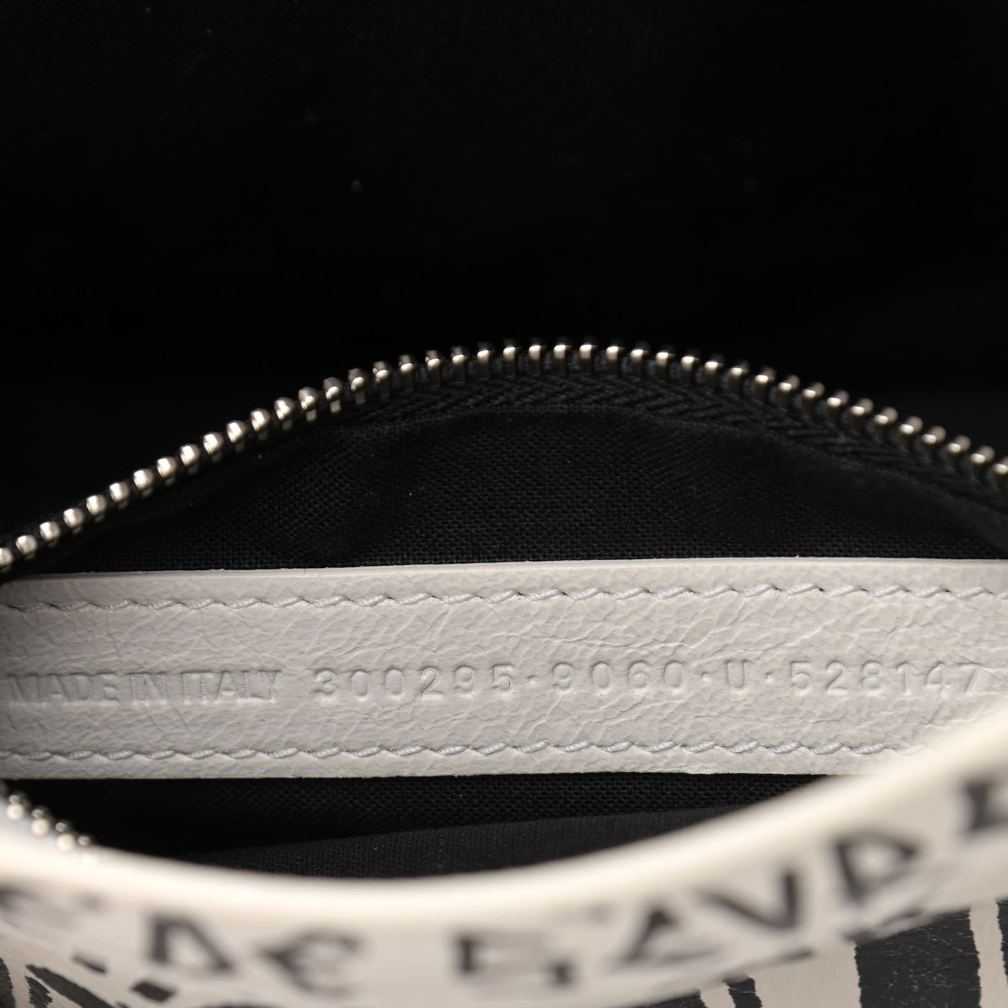 Agneau Arena Graffiti All Over Classic Silver Hardware Mini City White Black