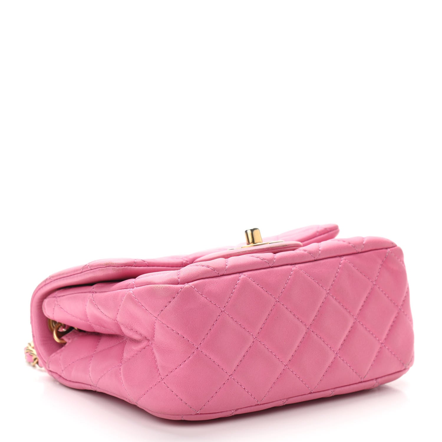 Chanel Lambskin Quilted Mini Pearl Crush Flap Pink 4 of 11