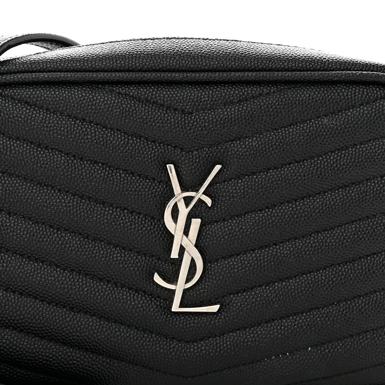 Saint Laurent Grain De Poudre Matelasse Monogram Mini Lou Camera Bag Black 8 of 13