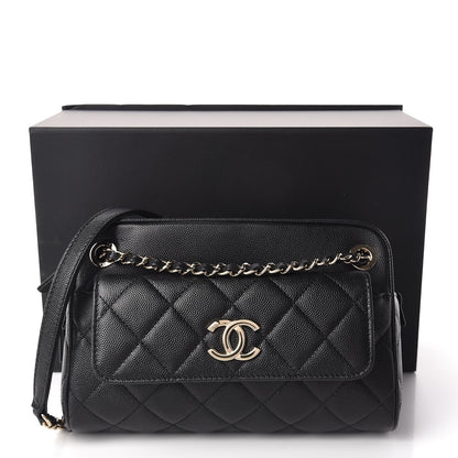Chanel Caviar Quilted Small In & Out Camera Case Black 10 of 10