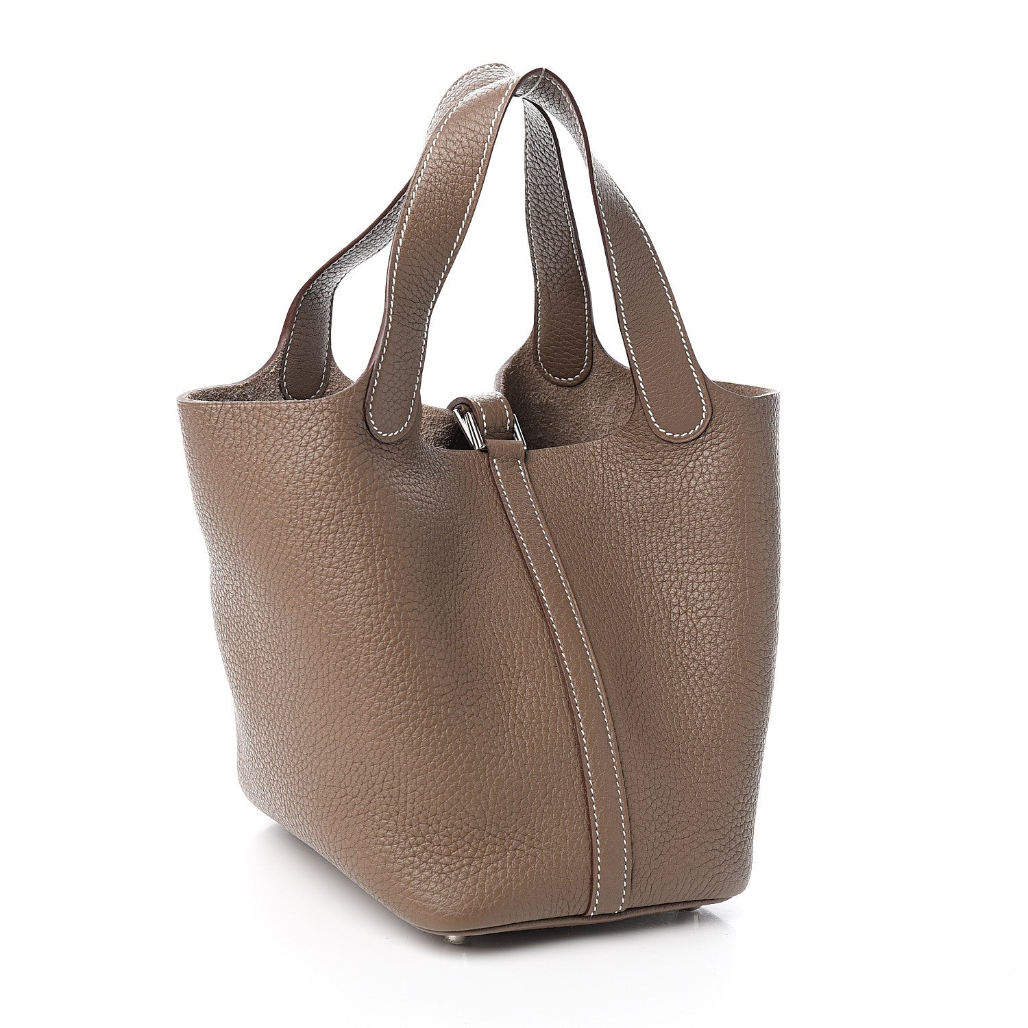 Hermes Taurillon Clemence Picotin Lock 18 PM Etoupe 2 of 10