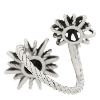David Yurman Sterling Silver Diamond 28mm Open Starburst Ring 49 5 3 of 4