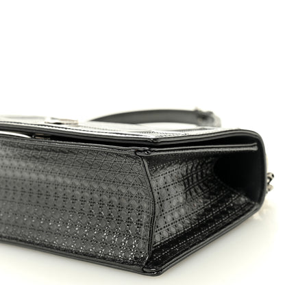 Christian Dior Metallic Patent Micro-Cannage Medium Diorama Flap Bag Onyx Black 8 of 8
