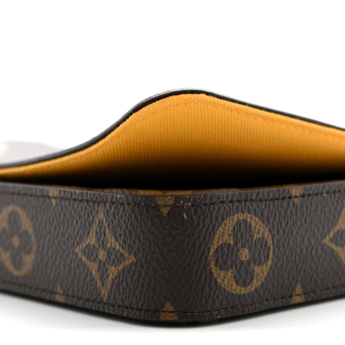 Monogram 2022 Christmas Animation New York Soho Pochette Felicie Chain Wallet Yellow
