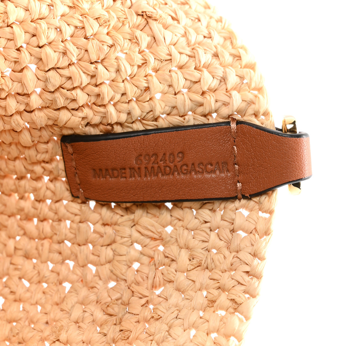Loewe Raffia Mini Slit Tote Bag Natural Tan 6 of 9