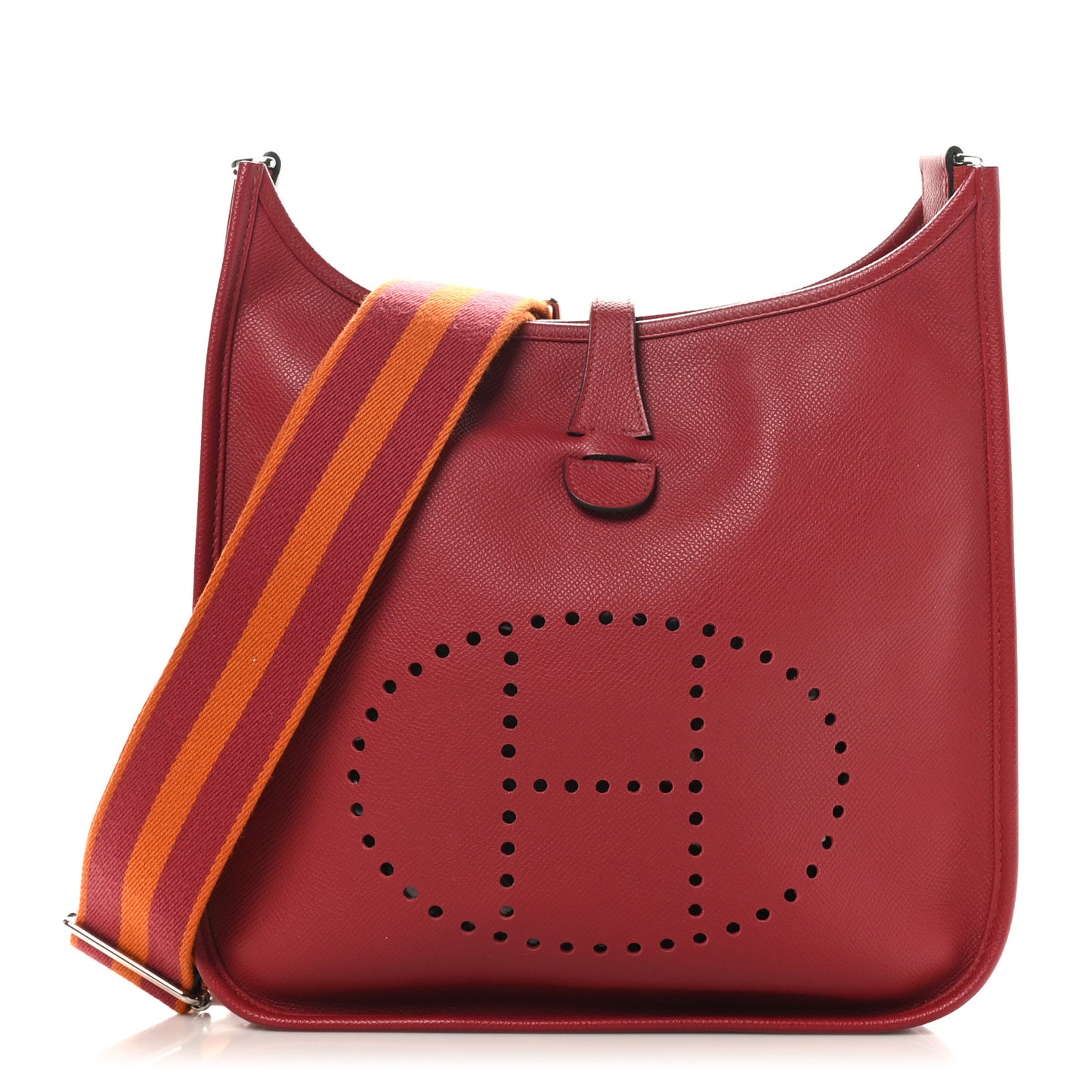 Taurillon Clemence Amazone Evelyne III PM Rouge Grenat Orange