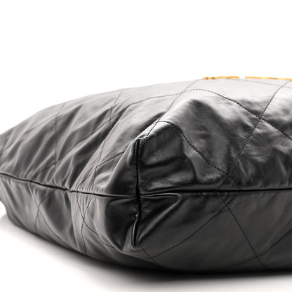 Chanel Shiny Calfskin Quilted Large Chanel 22 Black 9 of 10