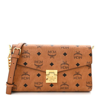 MCM Visetos Monogram Tracy Crossbody Cognac 1 of 12