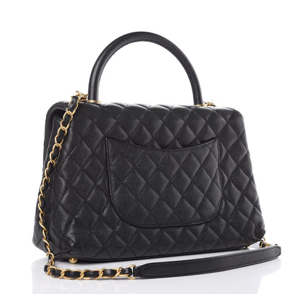 Chanel Caviar Quilted Small Coco Handle Flap Black 3 of 11