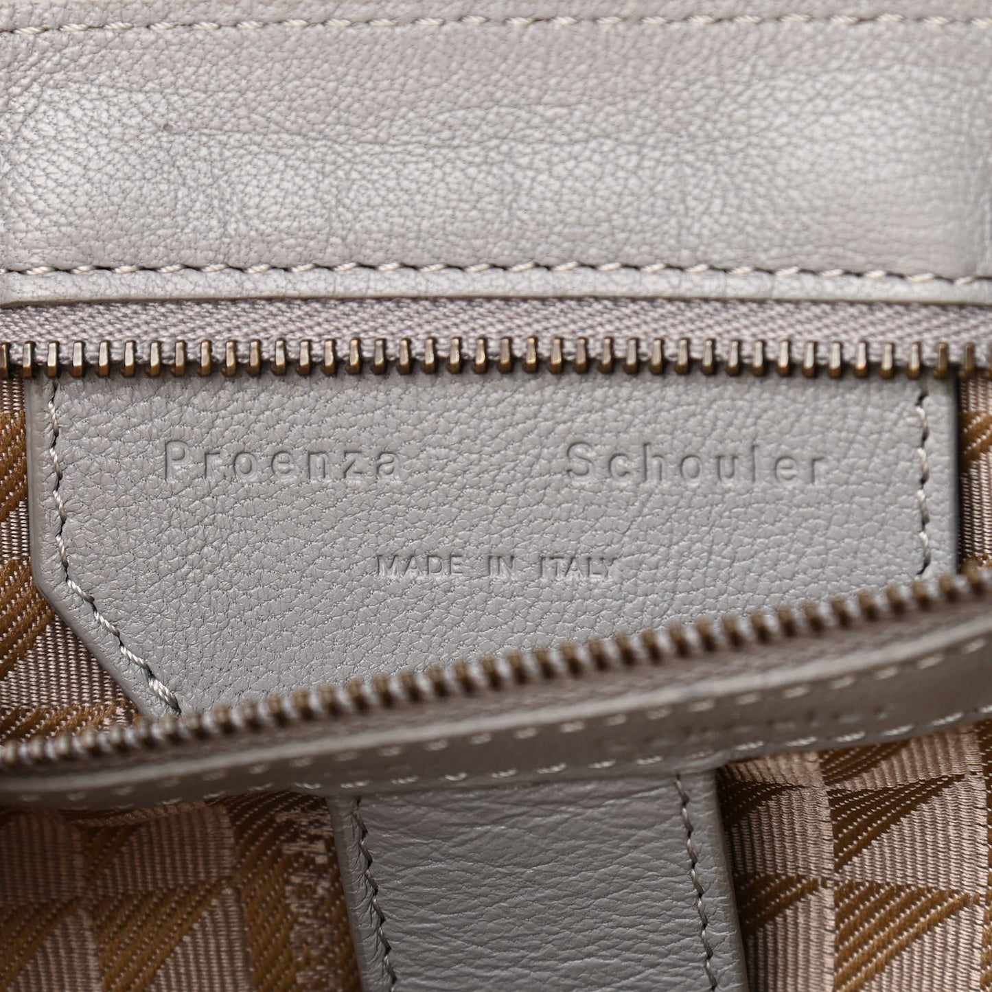 Lambskin Medium PS1 Satchel Concrete Grey