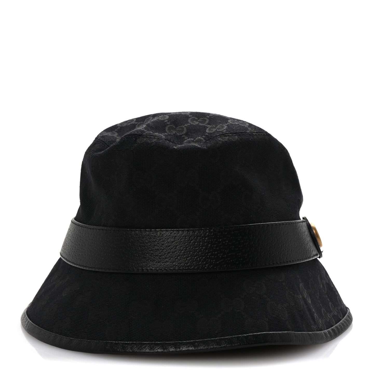 Monogram Textured Dollar Calfskin GG Jago Bucket Hat L Black
