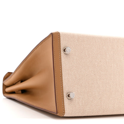 Hermes Toile H Swift Kelly Sellier 28 Ecru Biscuit 9 of 13