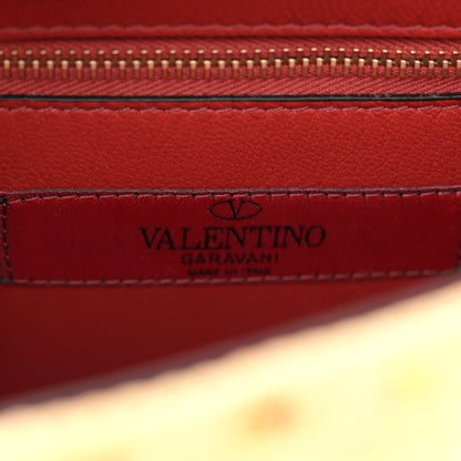 Valentino Garavani Raffia Medium Rockstud Spike Shoulder Bag Natural Tan 6 of 9