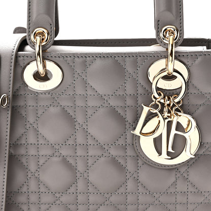 Christian Dior Lambskin Cannage Small My ABCDior Lady Dior Grey 8 of 10