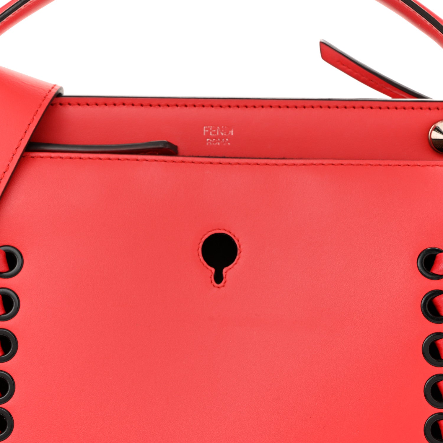 Fendi Vitello Baltico Dolce Shiny Nappa DotCom Satchel Caipiroska Bubblegum 9 of 15