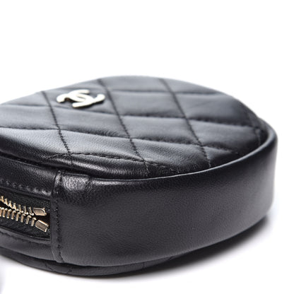 Chanel Lambskin Quilted Zip Around Classic Coin Purse Black 5 of 9