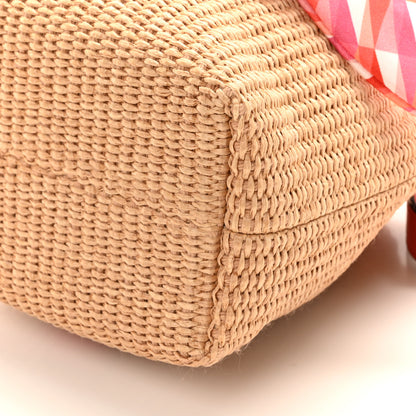 Jimmy Choo Raffia Bon Bon Bow Bucket Bag Natural Paprika 10 of 10